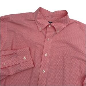 Vineyard Vines Murray Shirt Long Sleeve Button Down‎ Collar Size XL Pink Gingham